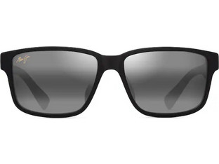 Maui Jim 688-02 Ανδρικά Γυαλιά Ηλίου Τετράγωνα Μαύρα με Μαύρο Καθρέπτη Φακό