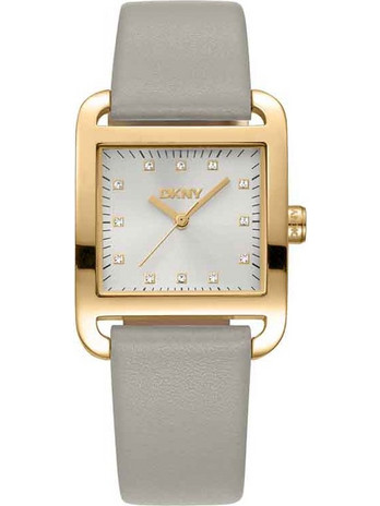 DKNY City Midi Γυναικείο Ρολόι Αυτόματο με Γκρι Δερμάτινο Λουράκι DK1L004L0025