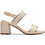 Clarks Ezoria Γυναικεία Πέδιλα Δερμάτινα Εκρού με Χοντρό Ψηλό Τακούνι 26181301