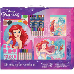 Disney Princess Ariel Σετ Ζωγραφικής με Βαλιτσάκι 54x47cm 31τμχ