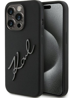 Karl Lagerfeld Karl Script Logo Back Cover Black (iPhone 15 Pro)
