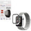 Volte-Tel Πλαστική Θήκη Tempered Glass για Apple Watch 4 / 5 / 6 / SE 44mm Ασημί