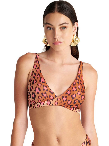 BLU4U Pink Leo Bikini Top Μπουστάκι Animal Print Ροζ 25366287-19