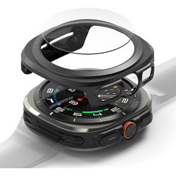 Ringke Slim Πλαστική Θήκη Tempered Glass για Samsung Galaxy Watch Ultra 47mm Μαύρη