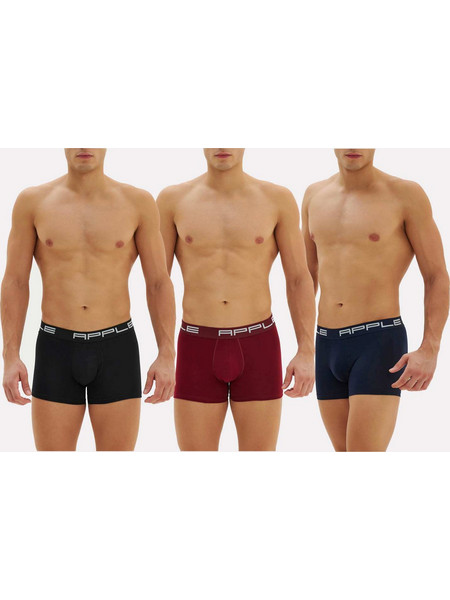 Apple Boxer Ανδρικά Μποξεράκια Σετ 3Pack 0114965 BLKRN