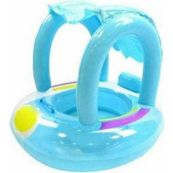 Βρεφικό Σωσίβιο Swimtrainer 70cm με Σκίαστρο για 3+ Ετών Γαλάζιο 15005BCS00BL
