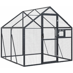 vidaXL Κλουβί Πτηνών Ανθρακί 200x179x185cm 3155801