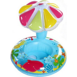 Rainbow Βρεφικό Σωσίβιο Swimtrainer 99cm με Σκίαστρο για 3 Μηνών έως 3 Ετών Γαλάζιο 800-91