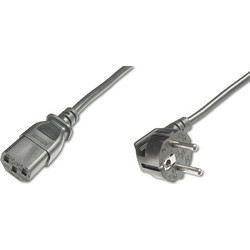 Digitus AK-440100-018-S Καλώδιο Τροφοδοσίας Schuko to IEC C13 1.8m
