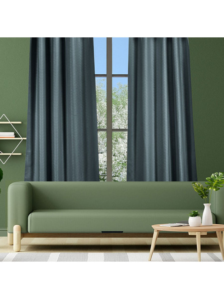 WhiteEgg Κουρτίνα Παραθύρου με Τρέσα 270x280 K0184-2 Grey