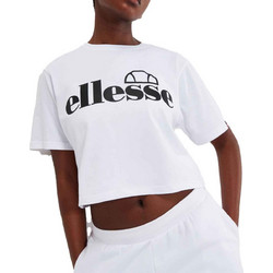 Ellesse Fundamentals Silo Tee Γυναικείο Αθλητικό Crop Top Λευκό SGZ16452-904