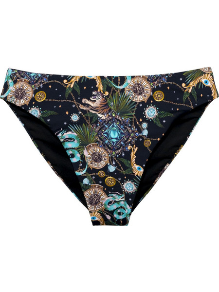 Solano Bikini Slip Μαύρο Τιρκουάζ Μπεζ 40-3580