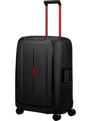Samsonite Essens 146911-1186 Βαλίτσα Μεσαία 69x49x30cm με 4 Ρόδες Μαύρη Κόκκινη