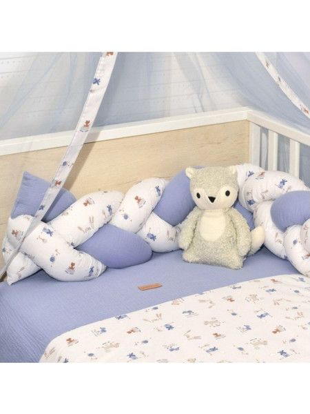 Baby Oliver Des 414 Πάντα Λίκνου Πλεξούδα Γαλάζιο 20x190cm