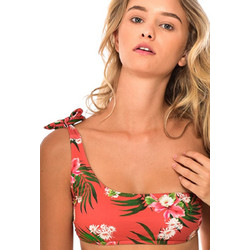 Banana Moon Bikini Top Μπουστάκι Floral Κόκκινο DESEO-SIENNA-HUN92