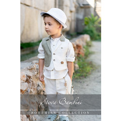 Stova Bambini Βαπτιστικό Κοστούμι με Παντελόνι Πουκάμισο & Γιλέκο 6τμχ SS25-B24