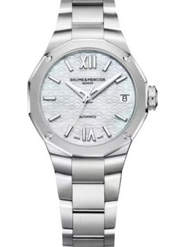 Baume & Mercier Riviera Ανδρικό Ρολόι Αυτόματο με Ασημί Μεταλλικό Μπρασελέ M0A10676