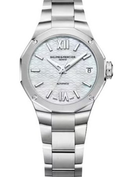 Baume & Mercier Riviera Ανδρικό Ρολόι Αυτόματο με Ασημί Μεταλλικό Μπρασελέ M0A10676