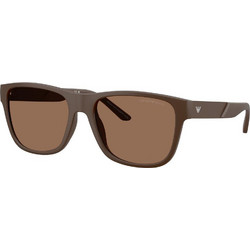 Emporio Armani EA4243 624373 Ανδρικά Γυαλιά Ηλίου Τετράγωνα Κοκάλινα Καφέ με Καφέ Φακό