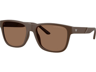 Emporio Armani EA4243 624373 Ανδρικά Γυαλιά Ηλίου Τετράγωνα Κοκάλινα Καφέ με Καφέ Φακό