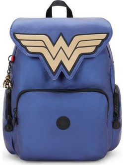 Kipling Wonder Woman City Zip Σακίδιο Πλάτης 13lt Μπλε