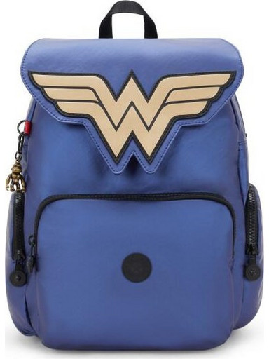 Kipling Wonder Woman City Zip Σακίδιο Πλάτης 13lt Μπλε