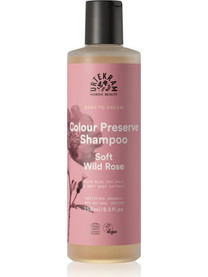Urtekram Soft Wild Rose Φυτικό Σαμπουάν για Προστασία Χρώματος για Βαμμένα Μαλλιά 250ml