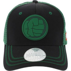 Marvel Hulk Ανδρικό Καπέλο Jockey με Δίχτυ Υφασμάτινο Μαύρο HUCAP2NR