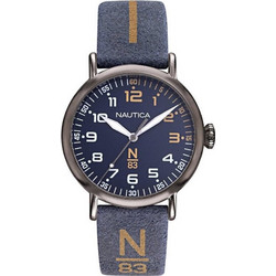 Nautica N83 Wakeland Ανδρικό Ρολόι με Μπλε Δερμάτινο Λουράκι NAPWLF919