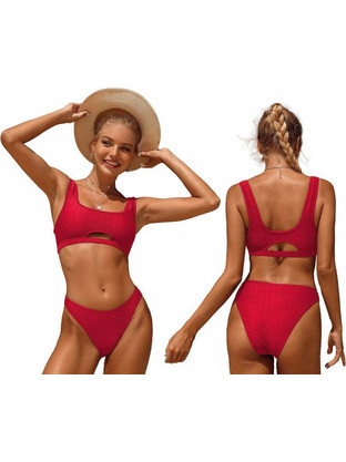 SUMMERtiempo Bikini Set Μπουστάκι Ψηλόμεσο Κόκκινο 623075