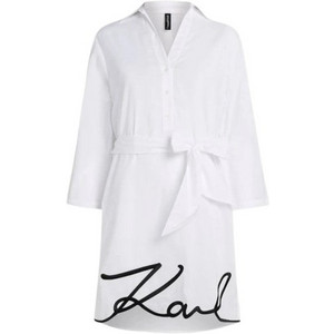 Karl Lagerfeld Mini Καλοκαιρινό Καθημερινό Φόρεμα Λευκό A2W46075-100