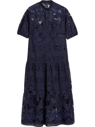 Ted Baker Xativa Midi Καλοκαιρινό Βραδινό Φόρεμα Navy Μπλε 276253