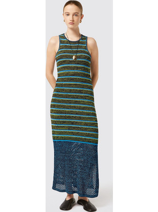 Scotch & Soda Maxi Καλοκαιρινό Καθημερινό Φόρεμα Πλεκτό Πολύχρωμο UFU00608T-0157