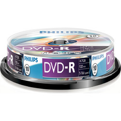 Philips DM4S6B10F/00 Εγγράψιμα DVD-R 16x 4.7GB Cake Box 10τμχ