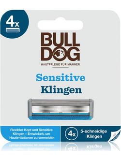 Bull Dog Sensitive Ανταλλακτικά Ξυραφάκια με Λιπαντική Ταινία 4τμχ