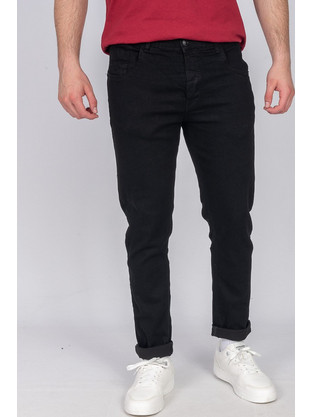 Back2Jeans Ανδρικό Τζιν Παντελόνι Ελαστικό Slim Εφαρμογή Μαύρο M12N