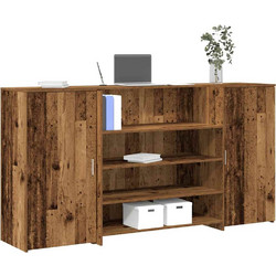 vidaXL Γραφείο Reception Ξύλινο με Βιβλιοθήκη 200x50x103.5cm 3324185