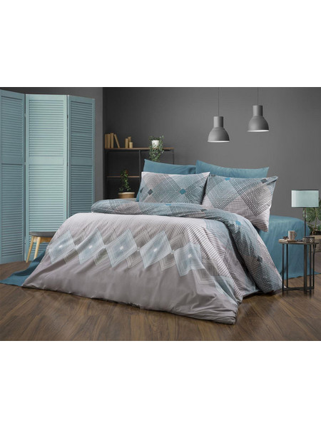 Dimcol Σετ Σεντόνια Μονά 160x240 Καλλιρόη 605 Grey Petrol