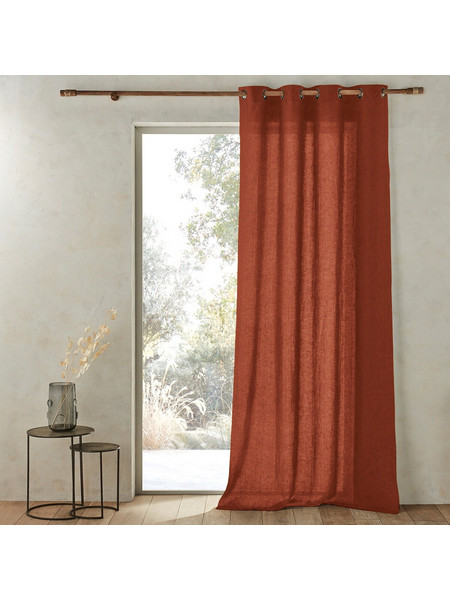 La Redoute Κουρτίνα Παραθύρου με Τρουκς 140x320 Romane 350168728 Πάπρικα