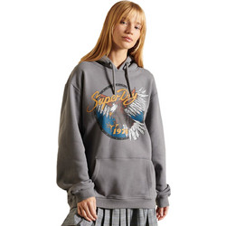 Superdry Γυναικείο Αθλητικό Φούτερ με Κουκούλα Ανθρακί W2011245A-40Q