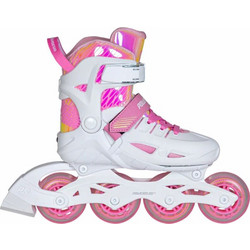 Powerslide Universe 4w Inline Αυξομειούμενα Rollers Παιδικά Λευκά Ροζ 19.94071033