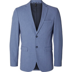 Selected Χειμερινό Ανδρικό Blazer Υφασμάτινο με Στενή Εφαρμογή Μπλε 16088563