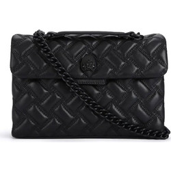 Kurt Geiger Kensington Γυναικεία Τσάντα Χιαστί Δερμάτινη Μαύρη με Αλυσίδα 7387500109