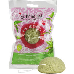 Benecos Green Tea Σφουγγάρι Καθαρισμού για Αποτοξίνωση & Λιπαρότητα Προσώπου