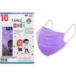 Famex Kids FFP2 NR Particle Filtering Half Mask Λιλά 50τμχ