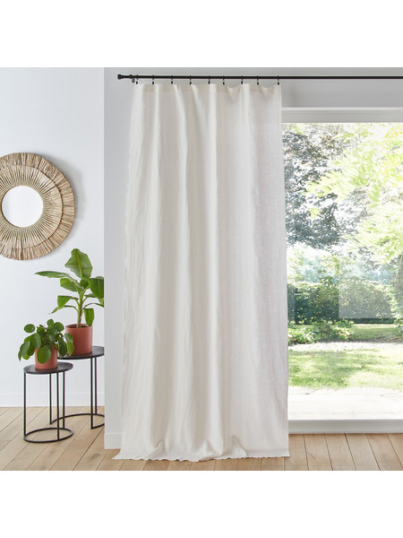 La Redoute Κουρτίνα Παραθύρου με Γάντζους 135x180 Onega 350135812 Εκρού