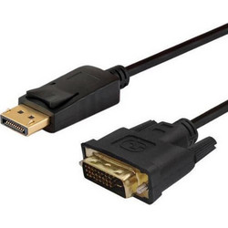 SAVIO Καλώδιο DisplayPort to DVI Male 1.8m Black CL-106