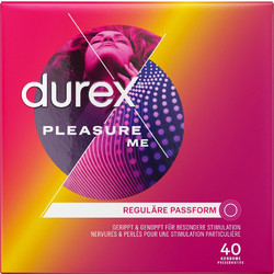 Durex Pleasure Me Προφυλακτικά Λεπτά με Ραβδώσεις & Λιπαντικό 40τμχ