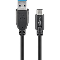 Goobay USB-A to USB-C 2m Black 4040849712210