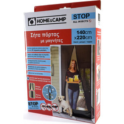 Home & Camp Αυτοκόλλητη Μαγνητική Σίτα Πόρτας Πολυεστέρα 140x220cm 11852
